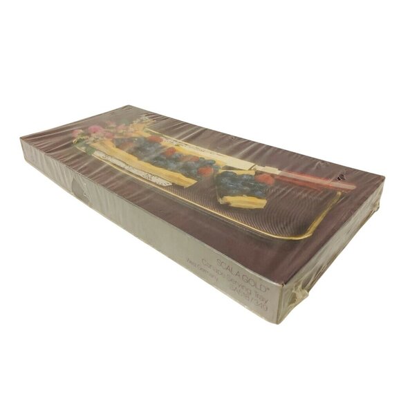 Mikasa Scala Gold Canape Serving Tray West Germany Vintage Discontinued - Picture 6 of 7